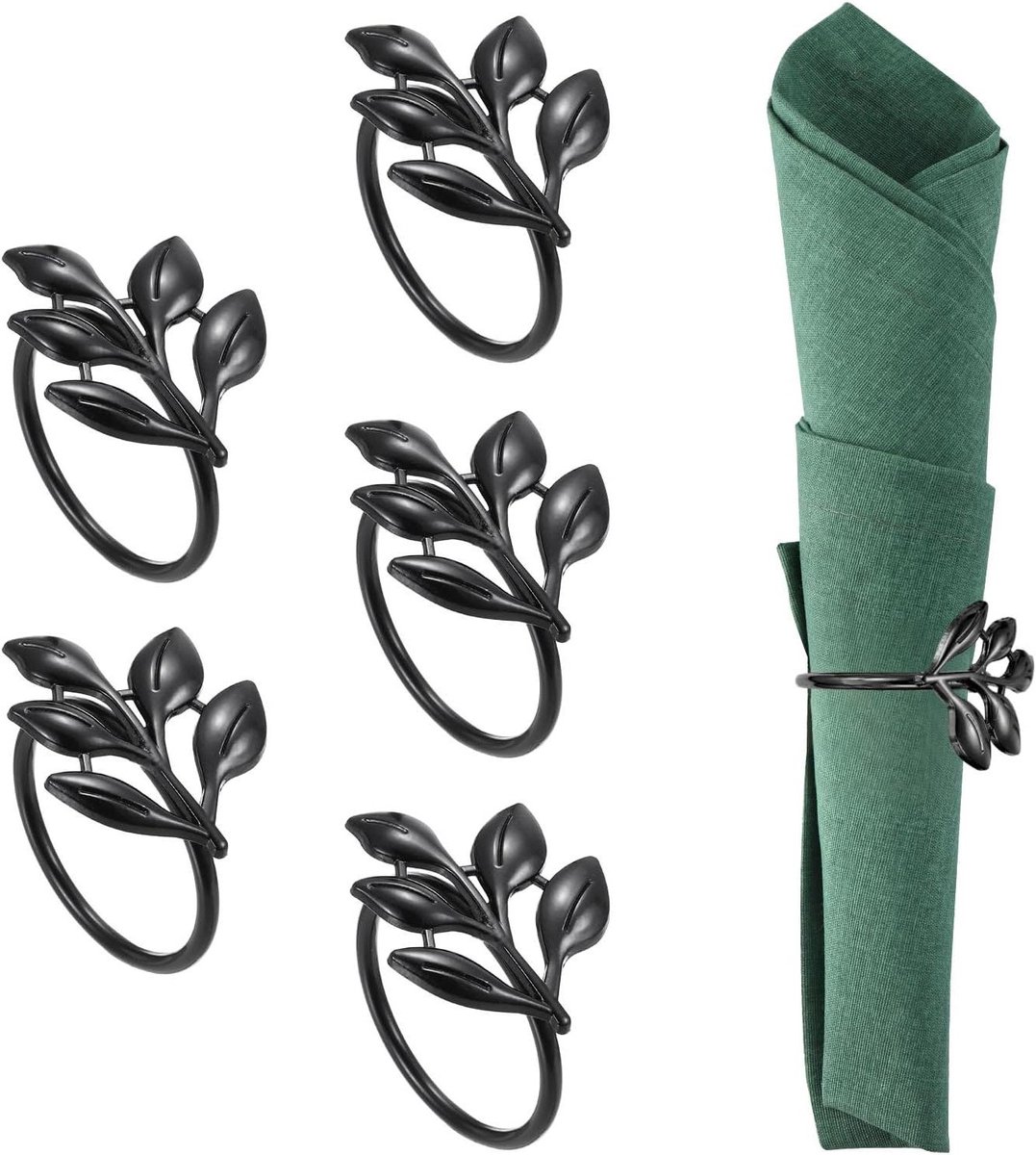 Servetringen Set - Servethouder Ringen - Tafeldecoratie - Elegante Strik Vorm - 6 Stuks - Rood