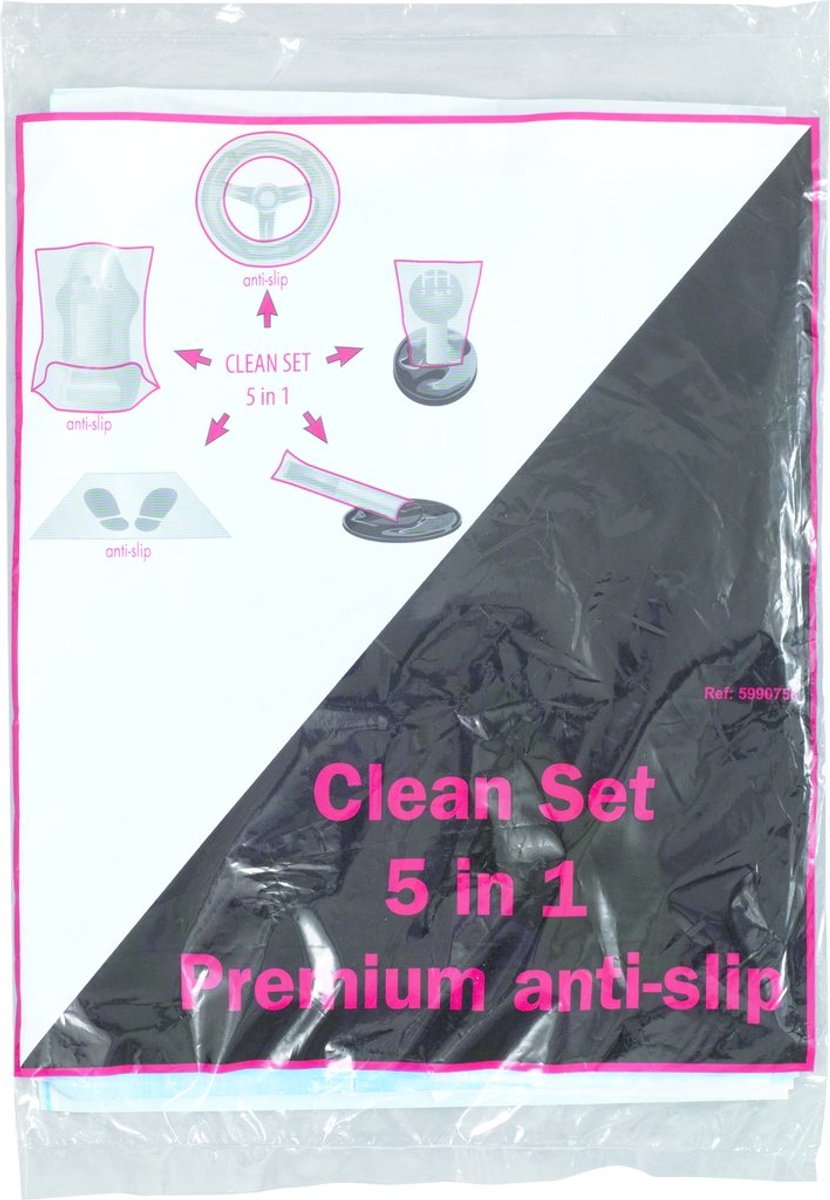 Interieur beschermset - Gereedschapset - Auto onderhoud - 5-delig pakket - 35x25x13 cm - Meerkleurig