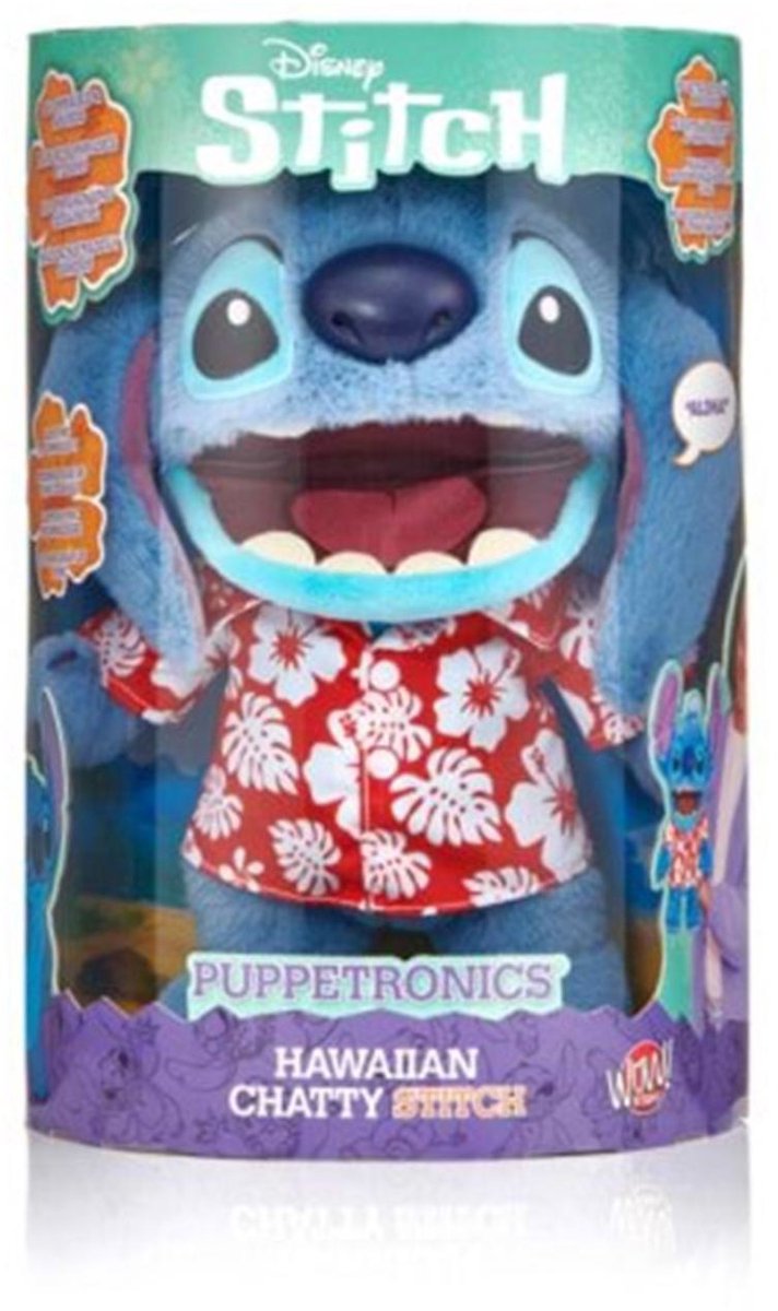 Disney Hawaiian Chatty Stitch Deluxe Puppetronic 32 cm