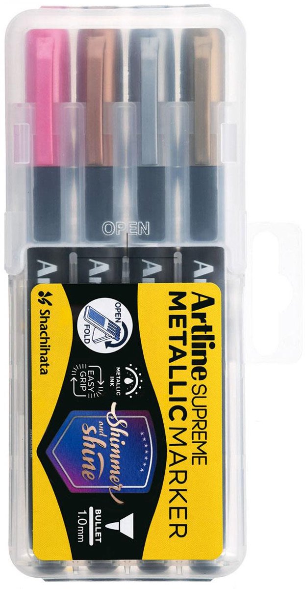 Artline Case Met 4 Supreme Metallic Markers