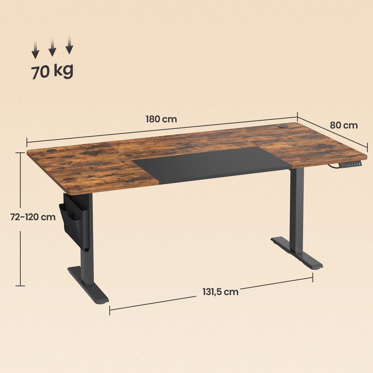 SONGMICS SONGMICS Zit-Sta Bureau - afbeelding 2