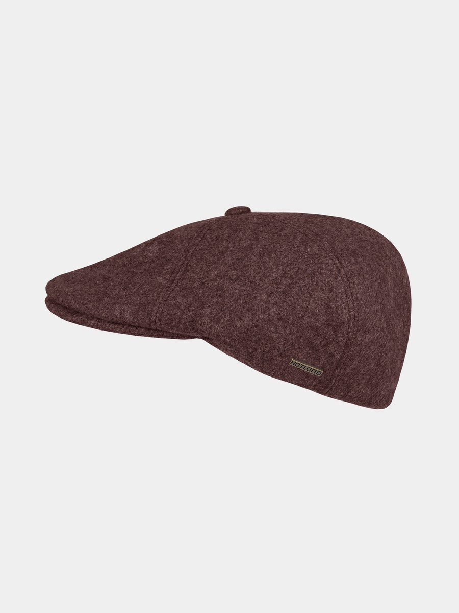 Cassius - Wollen flatcap - Bordeaux rood