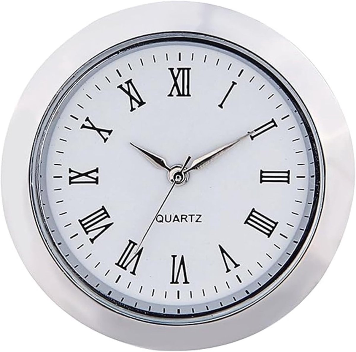 Klok Inzetstuk - Kwartsuurwerk - Klok Maken - Met Romeinse Cijfers - 36mm Diameter - Goud Zilver