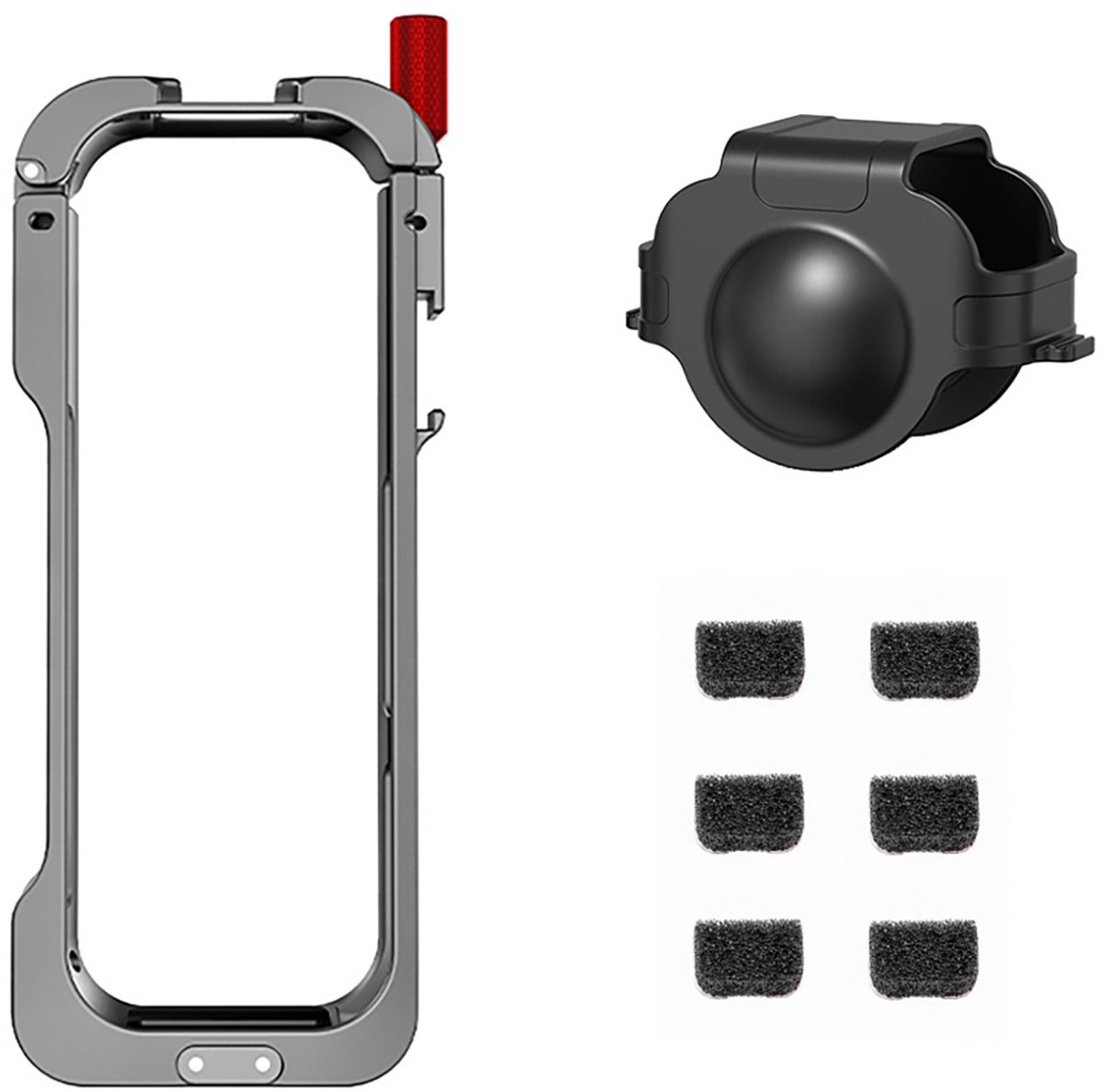 Geschikt voor Cold Shoe Connector Protective Frame Housing with Lens Cap Kit Geschikt voor Insta360 X5