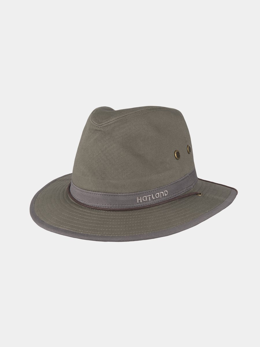 Campwood - Katoenen fedora hoed - Olijf groen