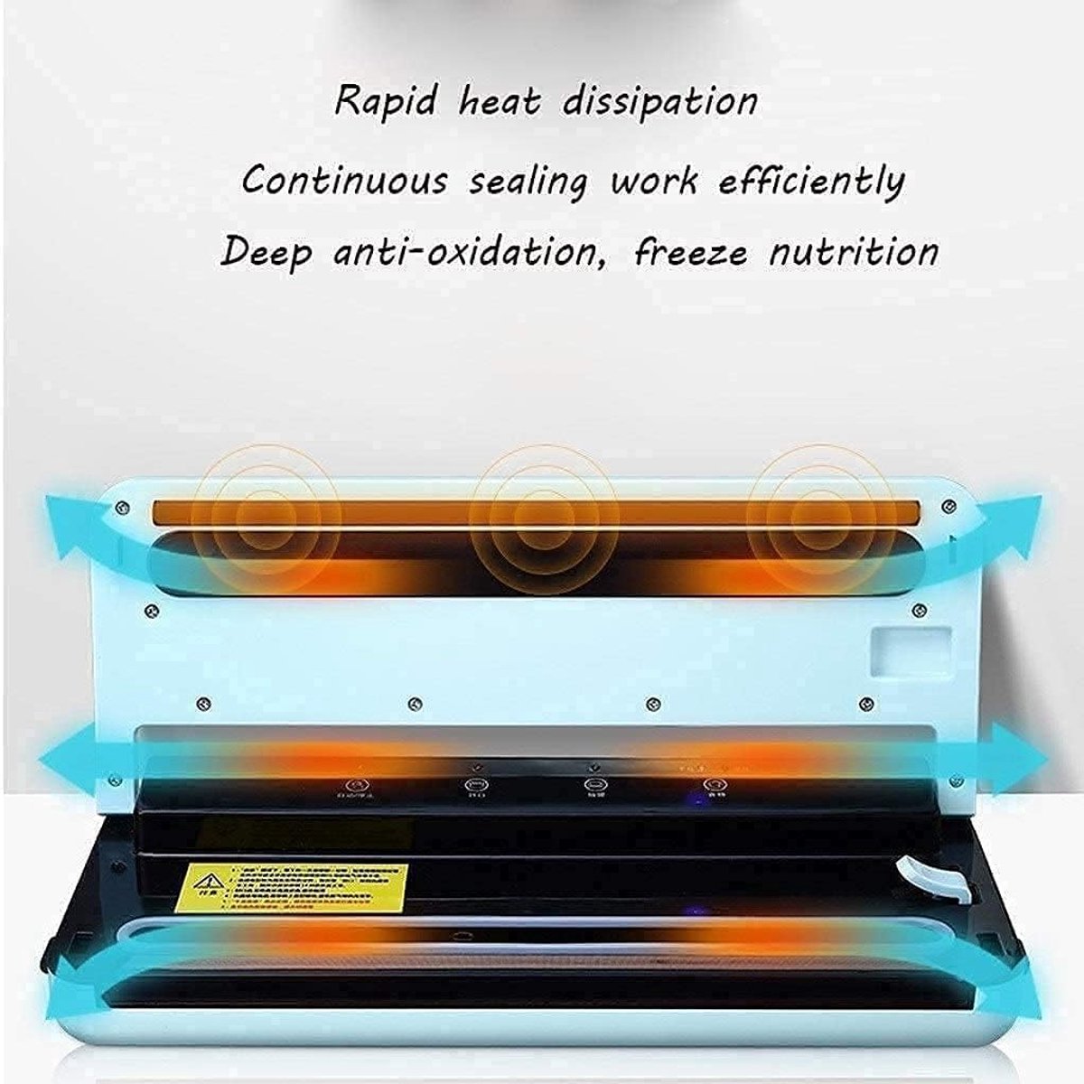 Vacuüm sluitmachine - Voedsel sealer - Voedsel bewaren - Automatisch sluiten - 39 x 13.5 x 6 cm - Multicolor