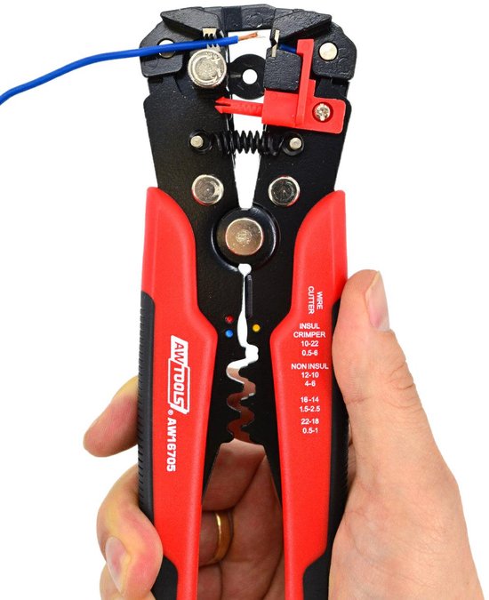 Awtools AW16705 - Strip- en Krimptang - 205mm - Ergonomisch — afbeelding 3