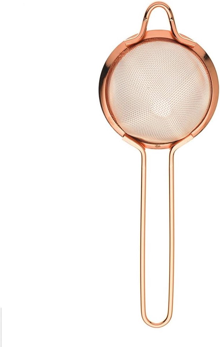 Cocktail Zeef - Fijne Mesh Zeef - Drankjes Klaren - Roestvrij Staal - 25cm Hoog - Koperkleurig
