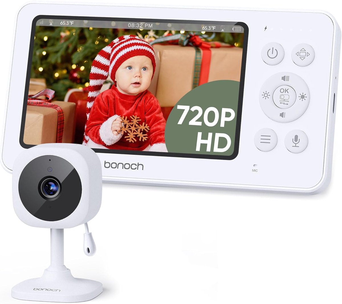 Babyfoon met Camera - Video Monitor - Baby Bewaking - 4000mAh Batterij Nachtzicht - 43 inch Scherm
