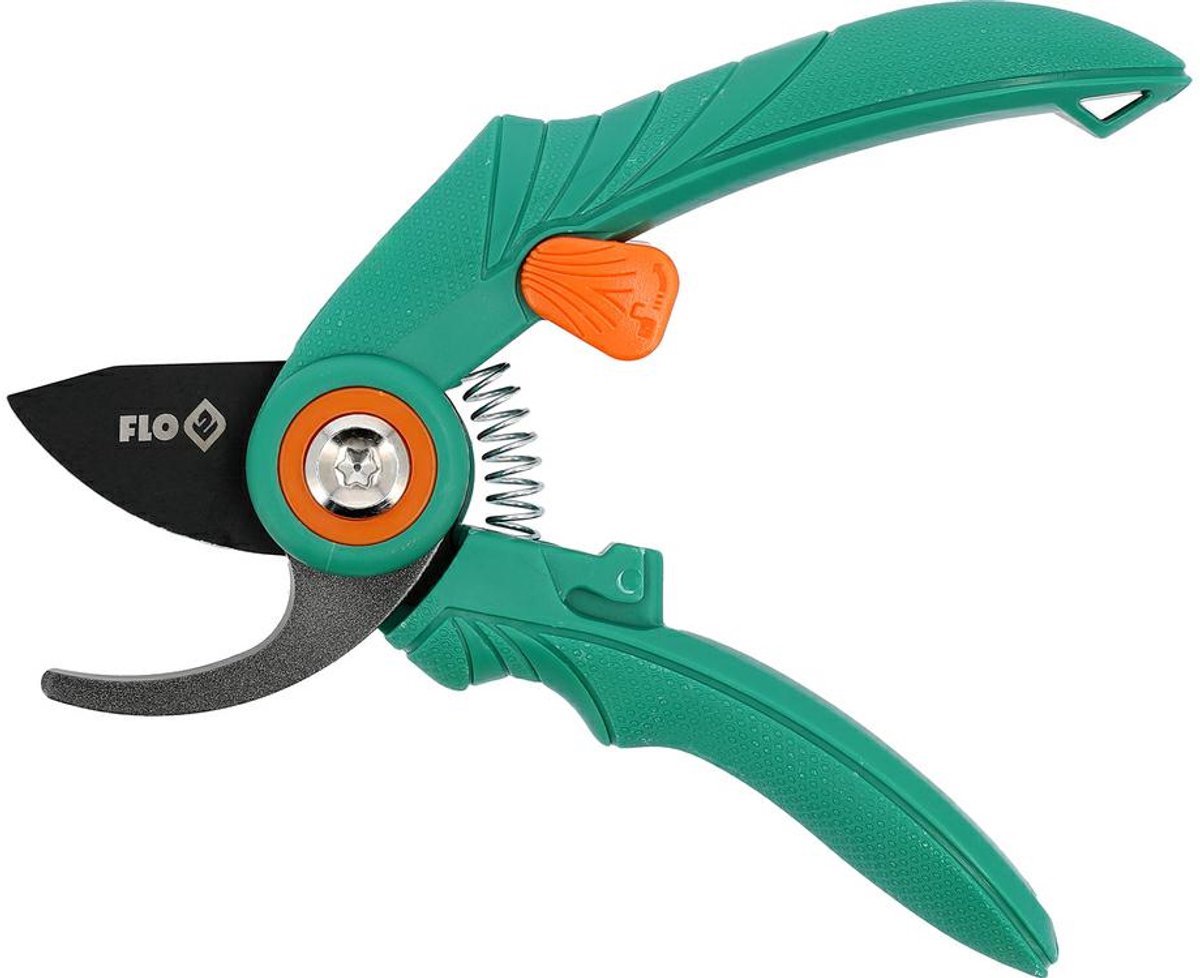 Flo 175mm - Snoeischaar - Hoge Koolstofstaal - PTFE Coating - Ergonomische Handvat