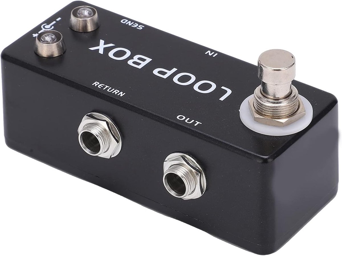Gitaar Effect Pedaal - Loop Switcher - Muziek Instellen - Mini Robuust Metaal - 12x6x6cm - Zwart