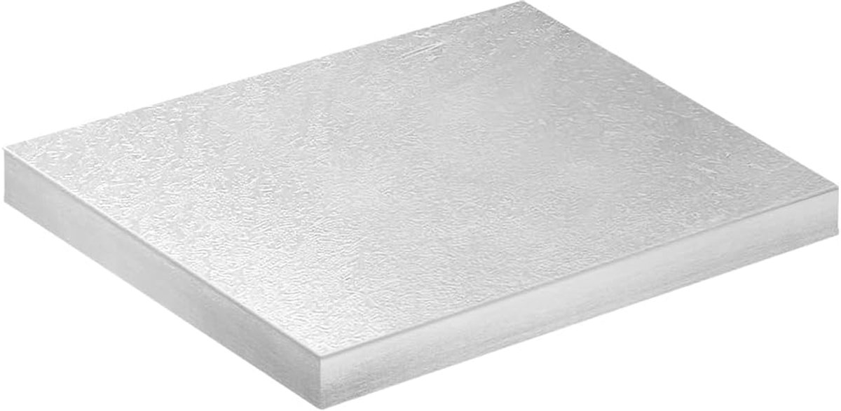 Taartbodem Vierkant - Bakplaat Serveer - Taarten Presenteren - Stevig Karton - 25x25cm - Zilver