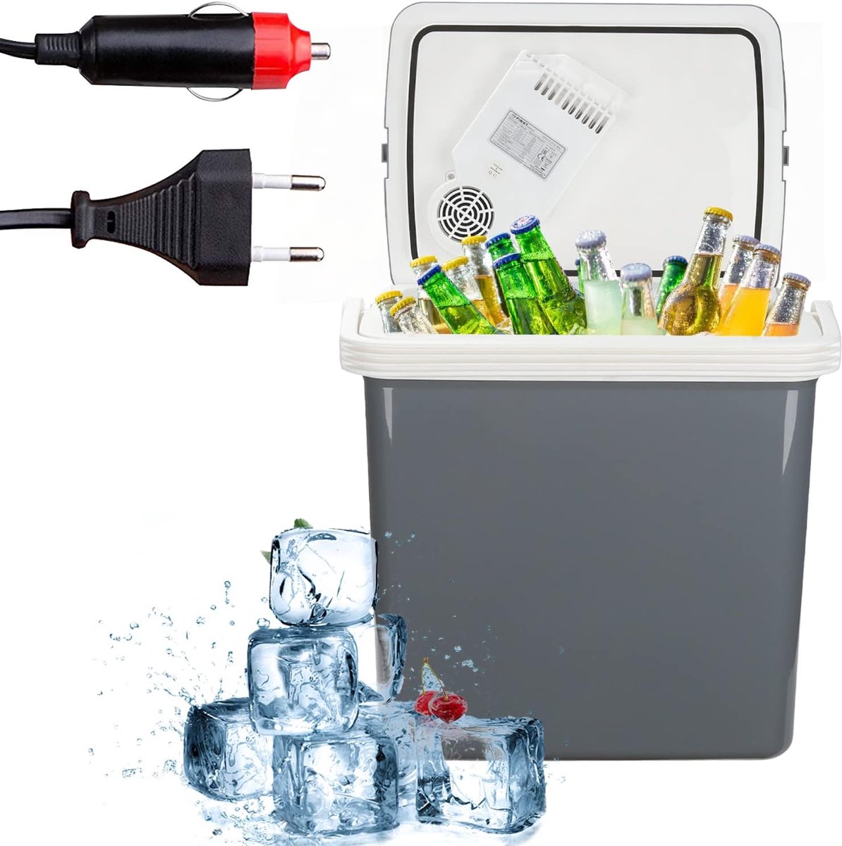 Mini Koelbox met ECO Modus - 32 Liter, Thermo-Elektrisch, Voor Auto en Camping