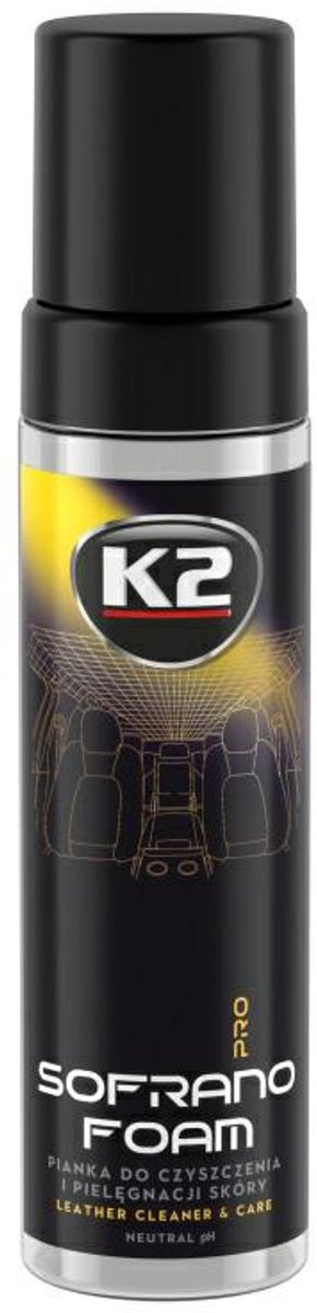 K2 Sofrano Foam Pro - Leerreinigingsmiddel - 200ml - Neutraal pH - Actieve Formule