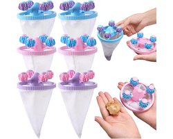 Haarvanger Wasbollen - 6PCS Dierenharen Verwijderaar voor Wasmachine - Luchtfilterende Mesh voor Het Verwijderen van Dierenharen - Meshzak voor het verwijderen van dierenhaar - Lintvanger voor Wasgoed (3 Kleuren)
