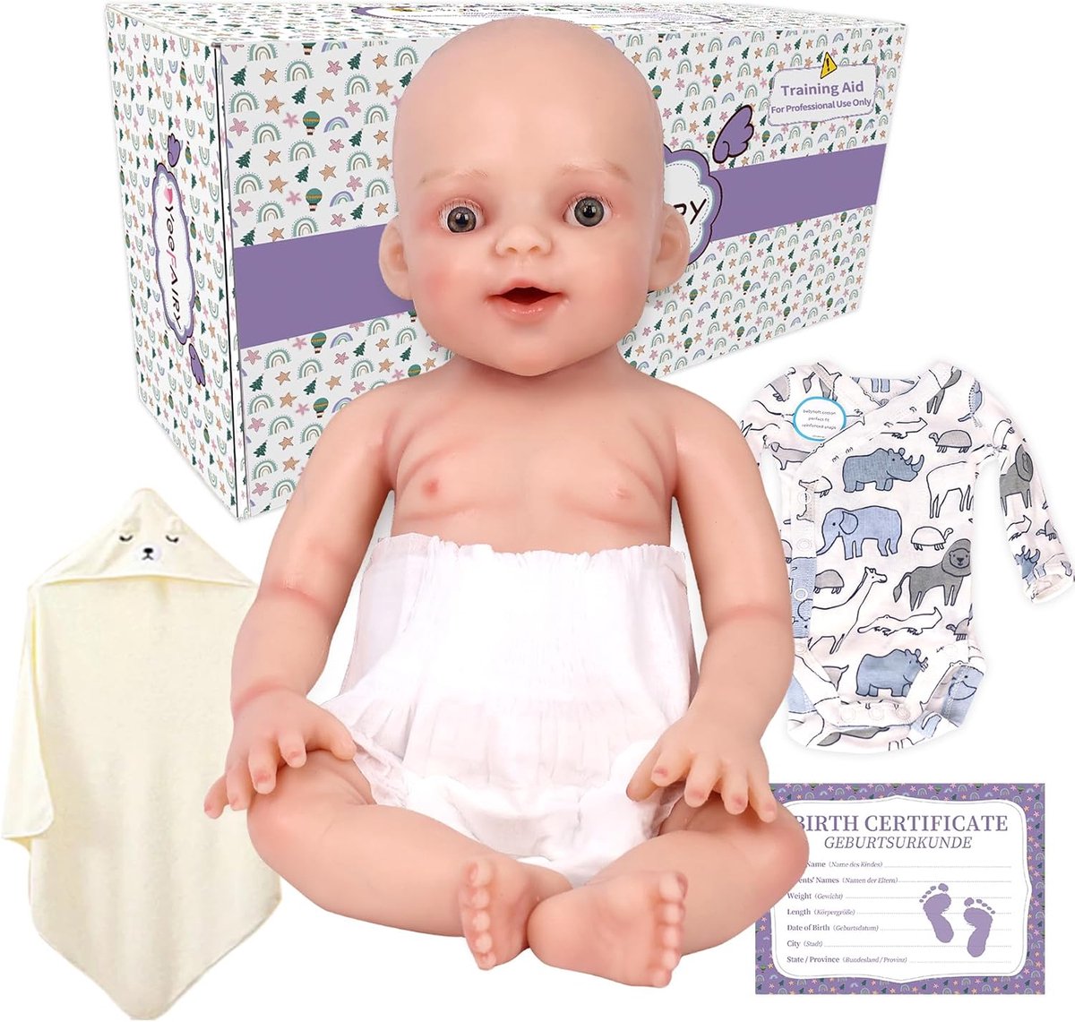 Realistische Baby Pop - Siliconen Pop - Gezelschap - Zacht Silicone Materiaal - 43 cm - Licht