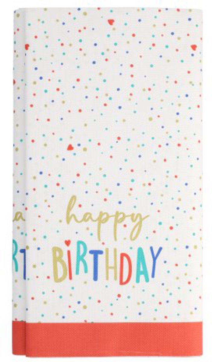 15x Tafelkleed papier 120 cm x 180 cm Happy Birthday