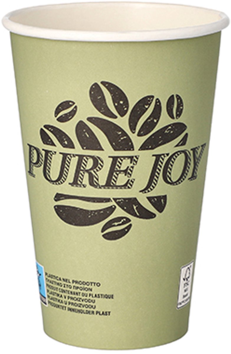 20x 50 Drinkbekers Karton 03 l Ø 8 cm · 117 cm groen Pure Joy