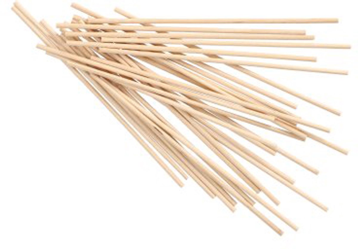 20x 1000 Stokjes hout pure Ø 3 mm · 15 cm