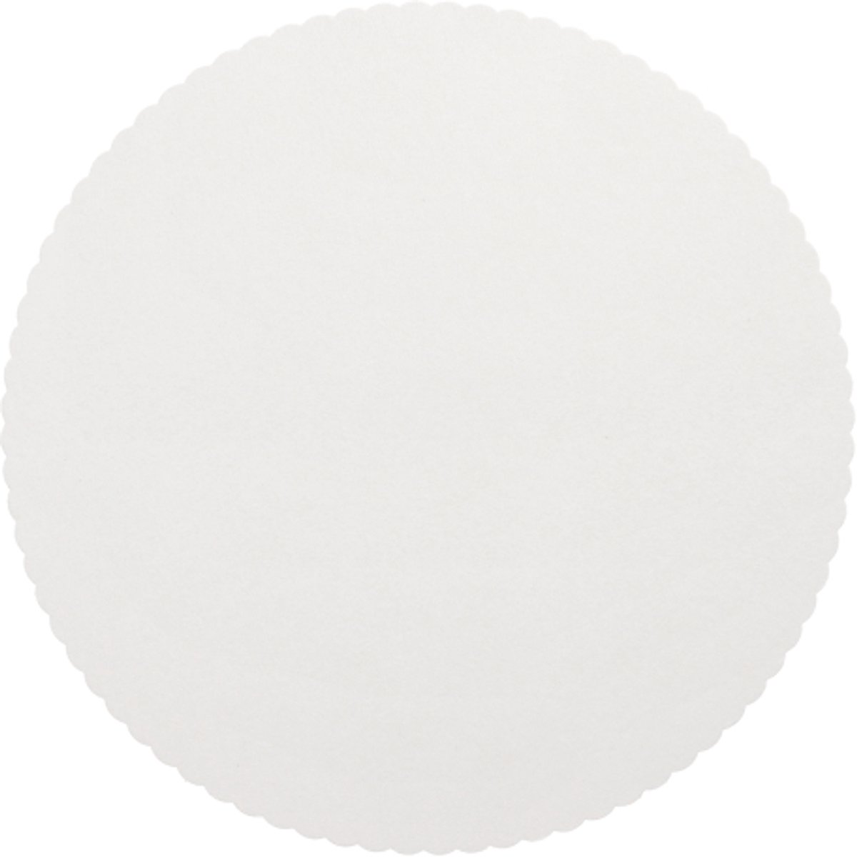 22x 10 Taartranden karton pure rond Ø 28 cm wit met kartel rand