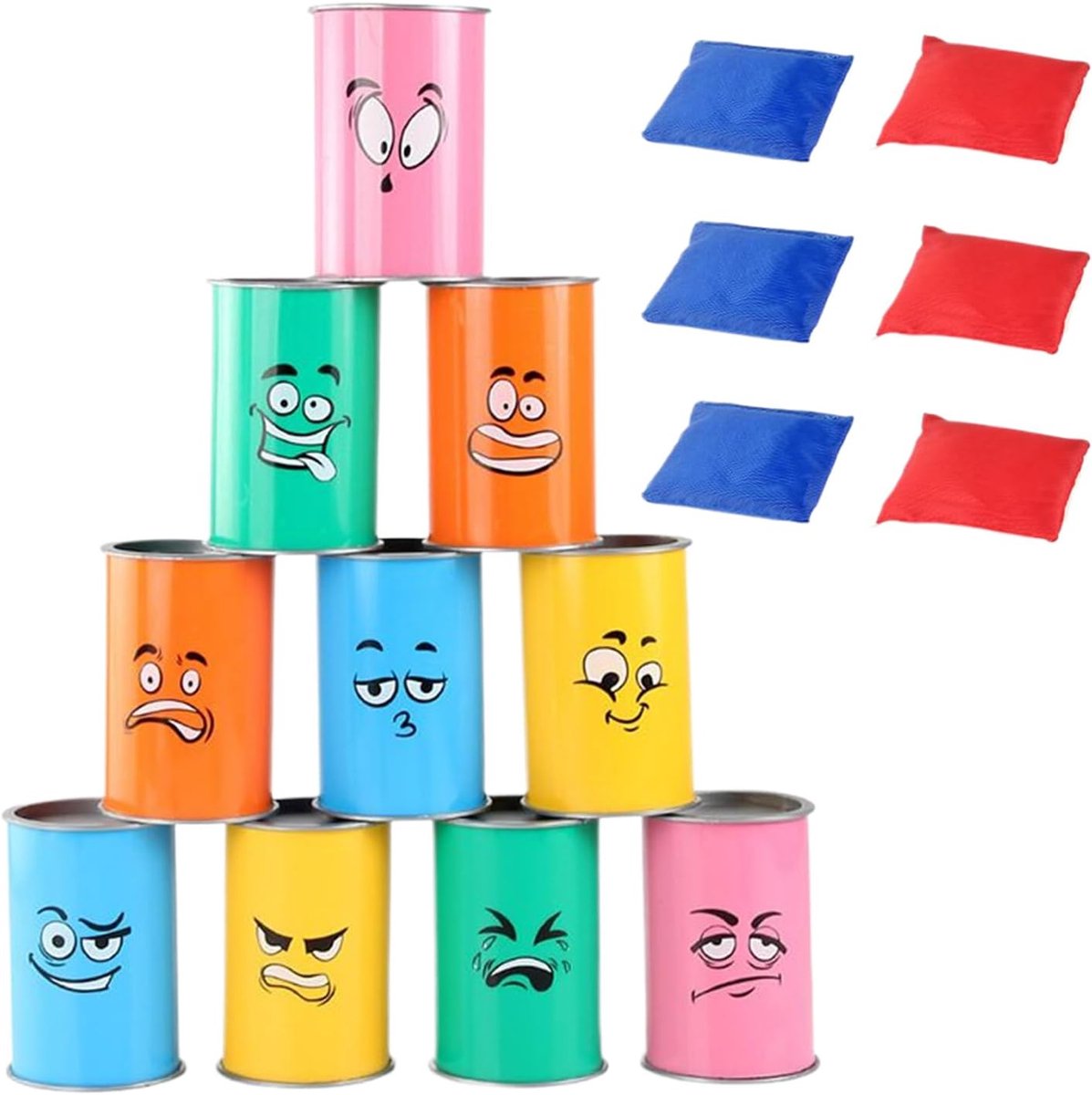 Blikken Gooi Spel - Zakjes Werp Spel - Buitenfeest Spel - Met LED Verlichting - 36x22x8 cm