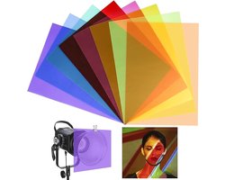 Lichtfilter Folie - 8 Stuks - A4 - Transparante Gelfilters Voor Verlichting Warmte - Pvc-Folie - Herbruikbare Transp - Hittebestendige Pvc Kleurfolie - Geschikt Voor Fotografie, DIY Verlichting, Decoratie En Oogbescherming