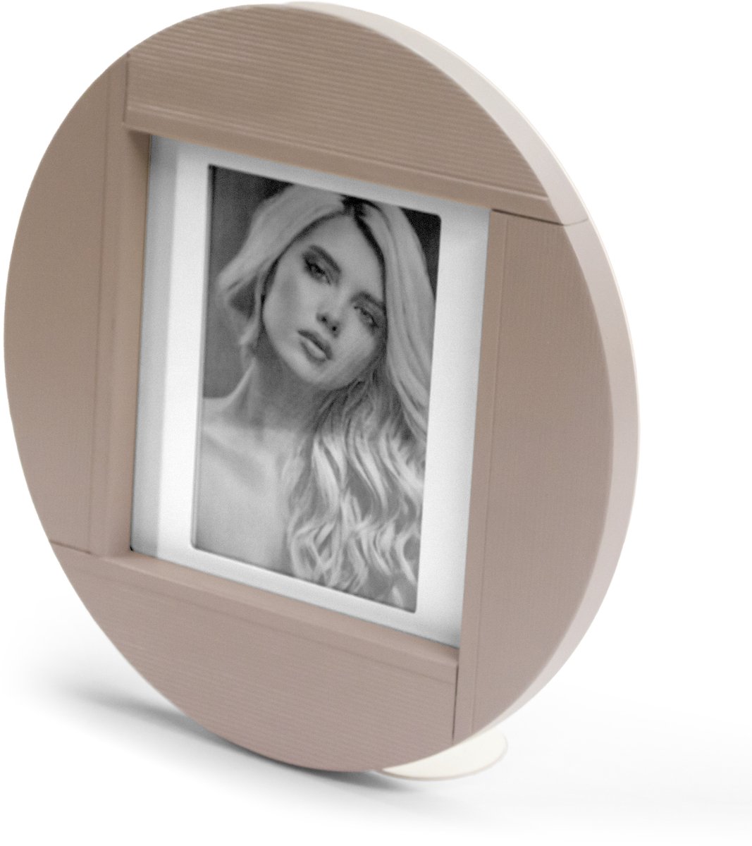 ARIT Fotohouder OPERA – Ronde Massief Beukenhouten Fotolijst 13 x 18 cm – Taupe