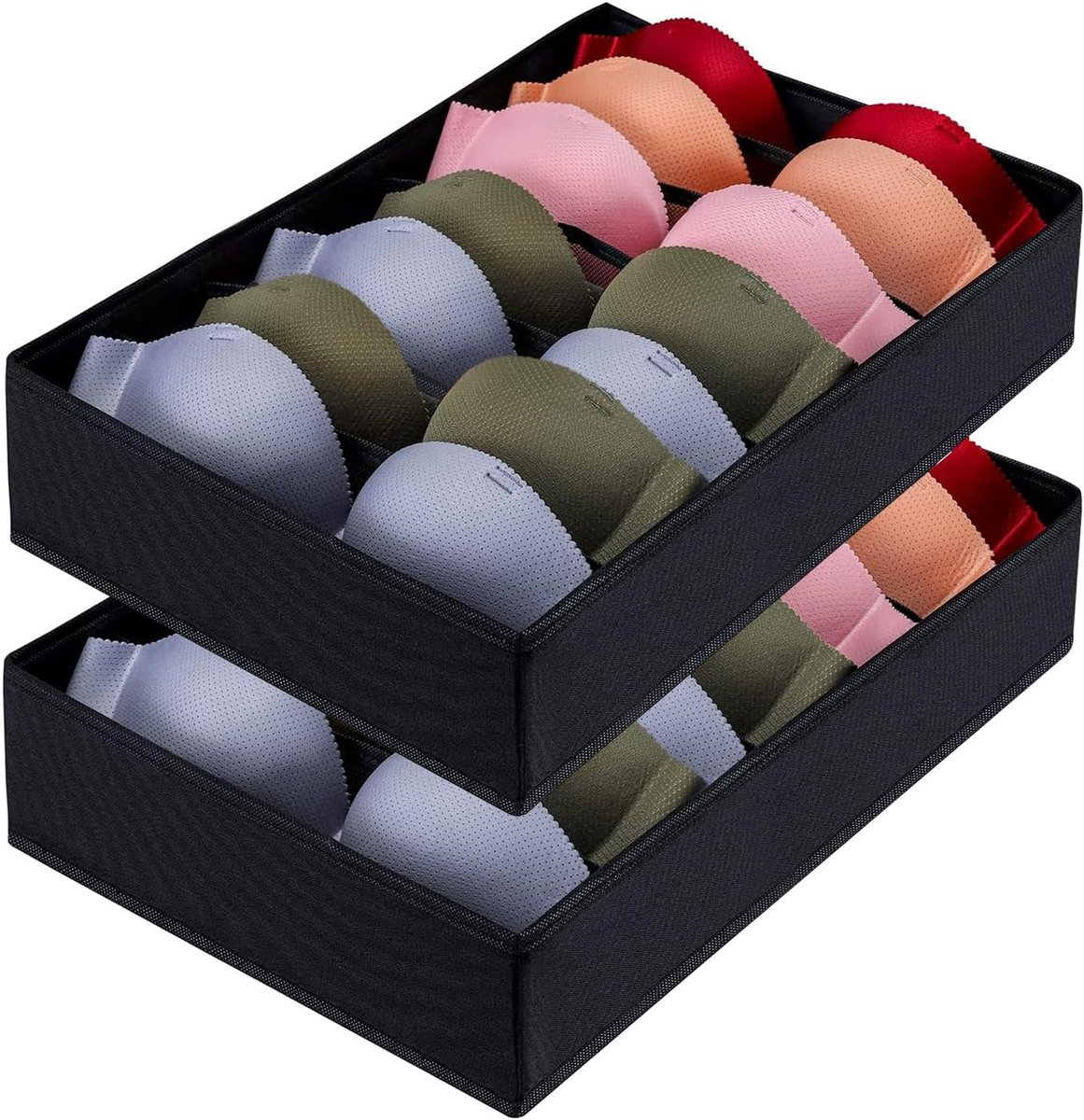 Lade Organizers - Opbergdozen - Kleding Opbergen - Opvouwbaar Ontwerp - 32x32x10 cm - Zwart