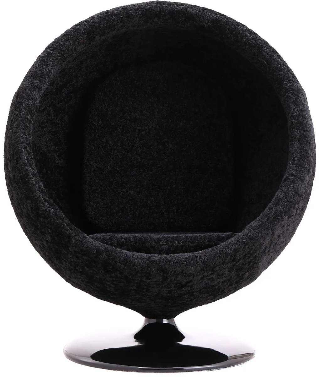 OHNO - Bolton Lounge Stoel - Zwart - Zachte zitting - Egg Look a Like