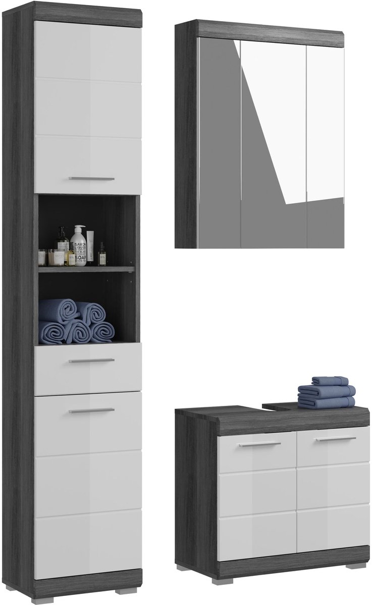 xonox.home badkamermeubel Scout rookzilver imitatie 112x191x34 cm