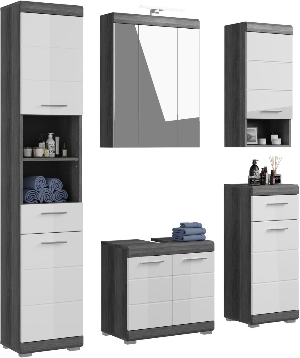 xonox.home badkamermeubel Scout rookzilver imitatie 164x191x34 cm