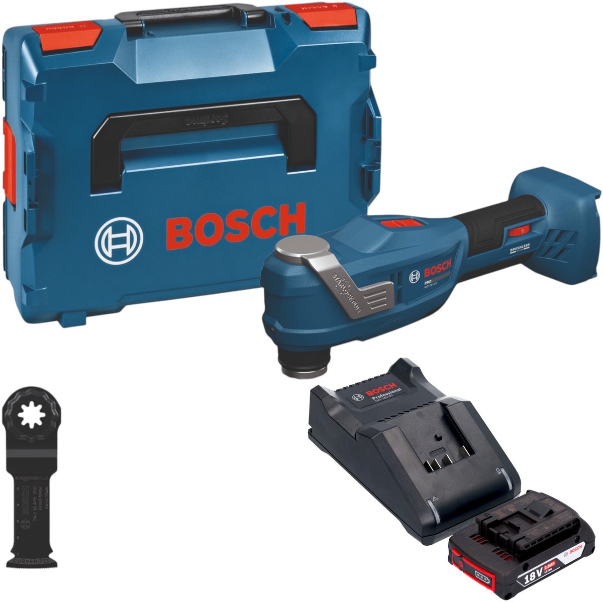 Bosch GOP 18V-30 accu multifunctioneel gereedschap 18 V Starlock Plus Brushless ( 06018G3001 ) + L-Boxx - zonder accu, zonder oplader