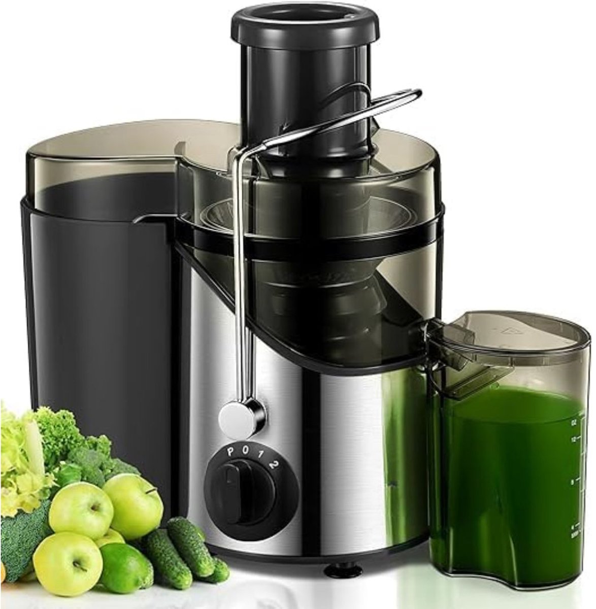 MMP® Sapcentrifuges groenten en fruit - Sapcentrifuges - Slowjuicer - Zwart - 30cm x 20cm x 18cm