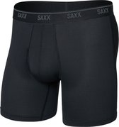 SAXX Heren Boxershort Quest Quick-Dry Mesh - Boxer met BallPark Pouch® - Onderbroek Sneldrogend & lichtgewicht - Zwart - XL
