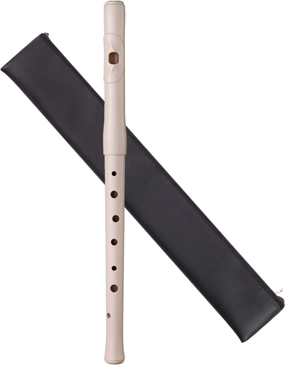 Blokfluit - Fife Instrument - Volksmuziek Leren - Duurzame ABS Hars - 35.6 cm Lengte - Wit