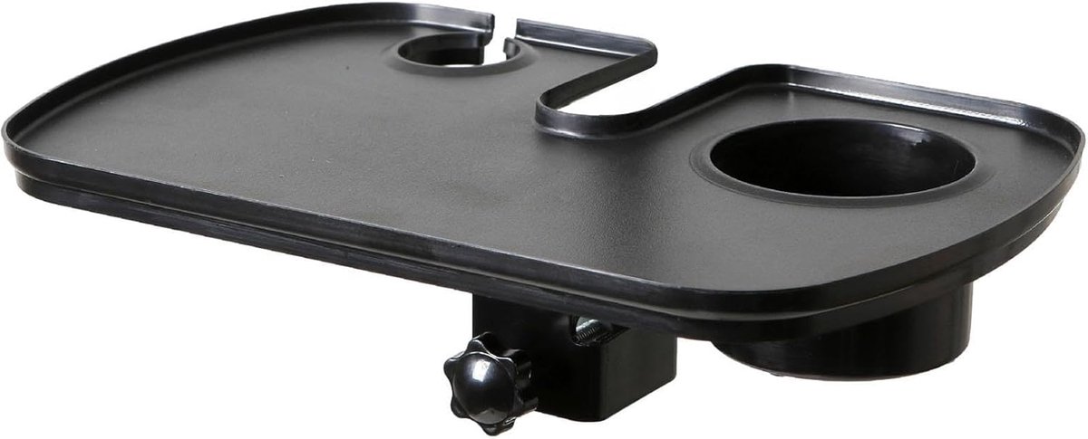 Microfoonstandaard - Tablethouder Rek - Live Streaming - Met Bekerhouder - 30 x 20 cm - Zwart