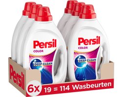 Persil Gel Color - Vloeibaar Wasmiddel - Gekleurde Was - 6 x 19 Wasbeurten - Voordeelverpakking