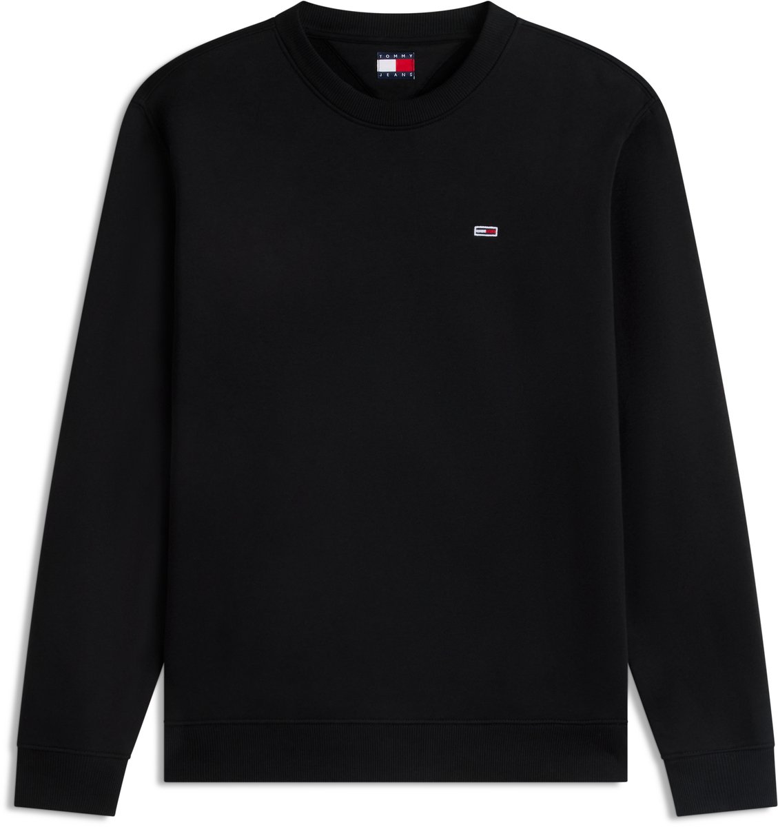 Tommy Jeans Tommy Flag Brushed Fleece Sweatshirt Zwart