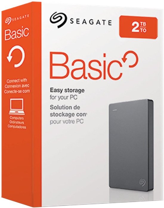 Seagate Basic externe harde schijf – 2TB – zilver