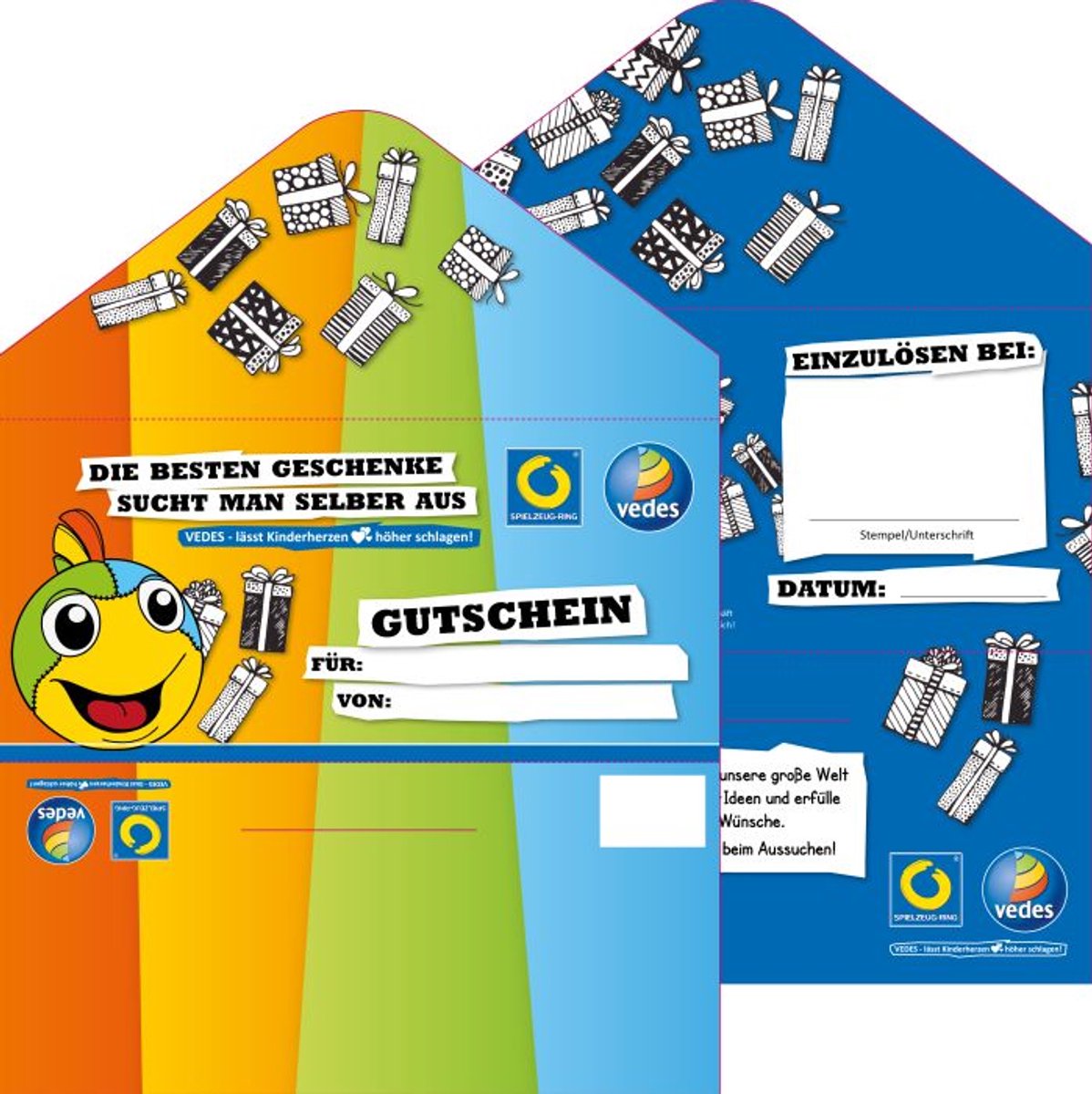 Vedes cadeaukaarten speelgoed 100 V/SR - veelzijdig geschenk.