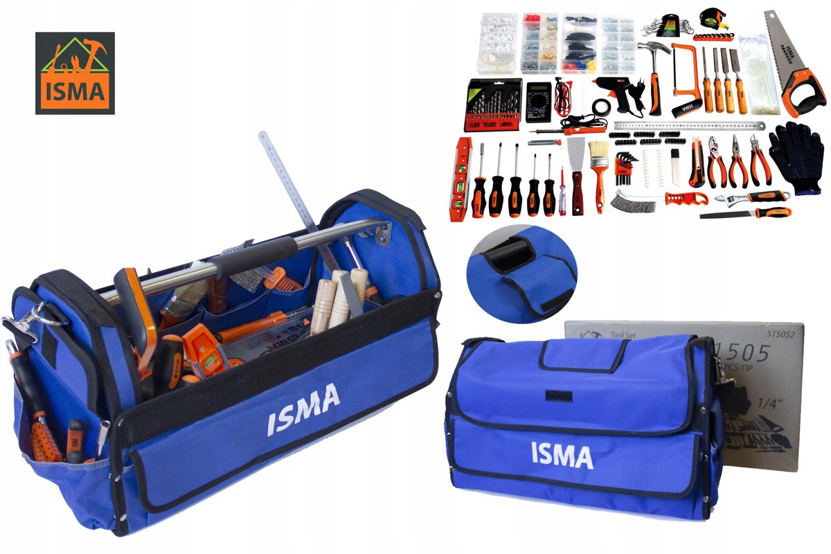 ISMA - Gereedschapskoffer - 1505 Delig - Inclusief Tas - Multimeter