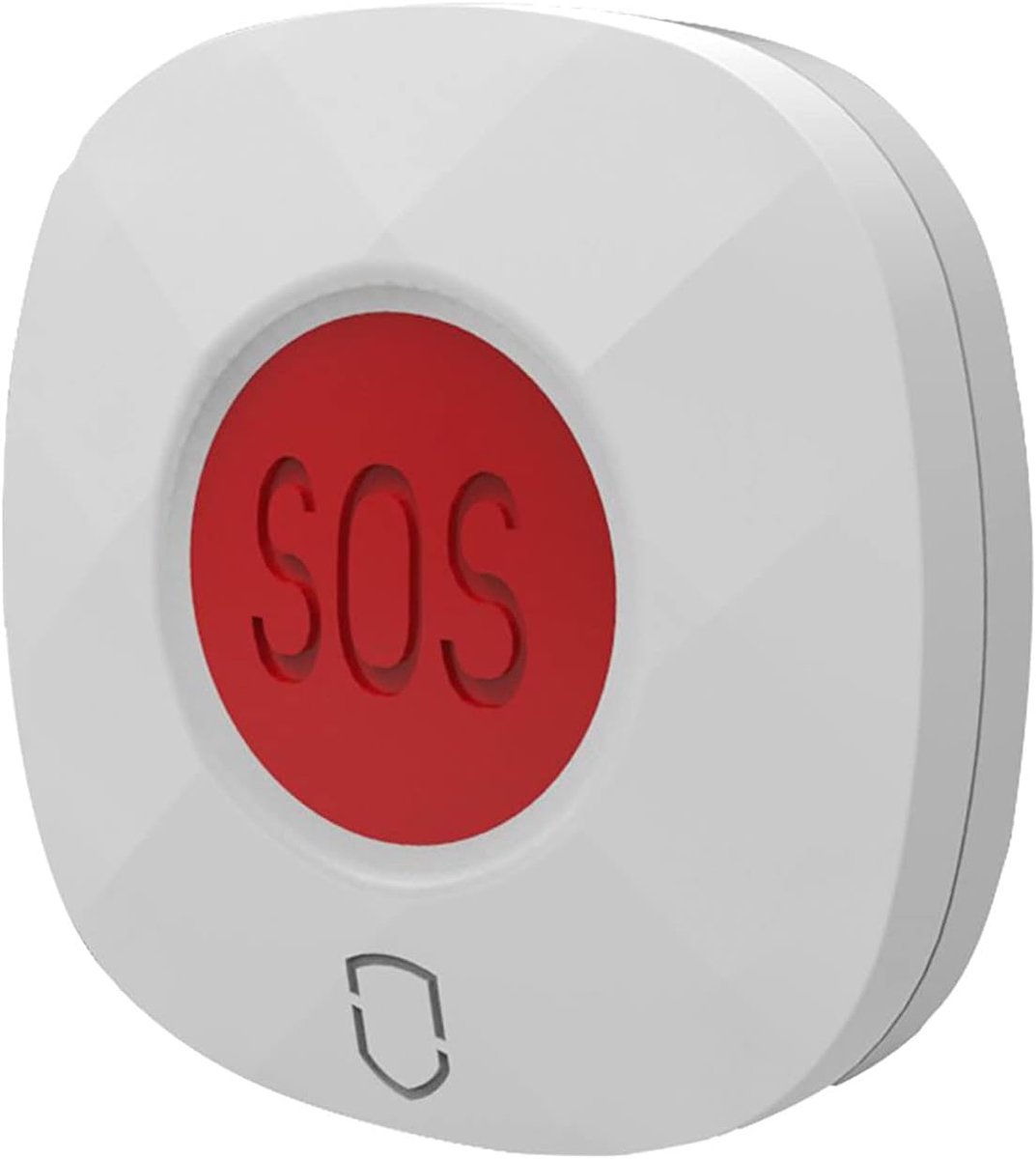 Noodknop - Paniekknop Alarm - Thuisbeveiliging - Draadloze DIY Installatie - 65x65x2 cm - Rood