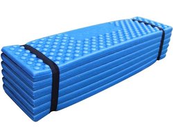 Opvouwbaar Slaapkussen - Kampeer Accessoire - Buiten Ontspannen - Warmte Vasthoudend Schuim - 190x56cm Uitgevouwen - Blauw