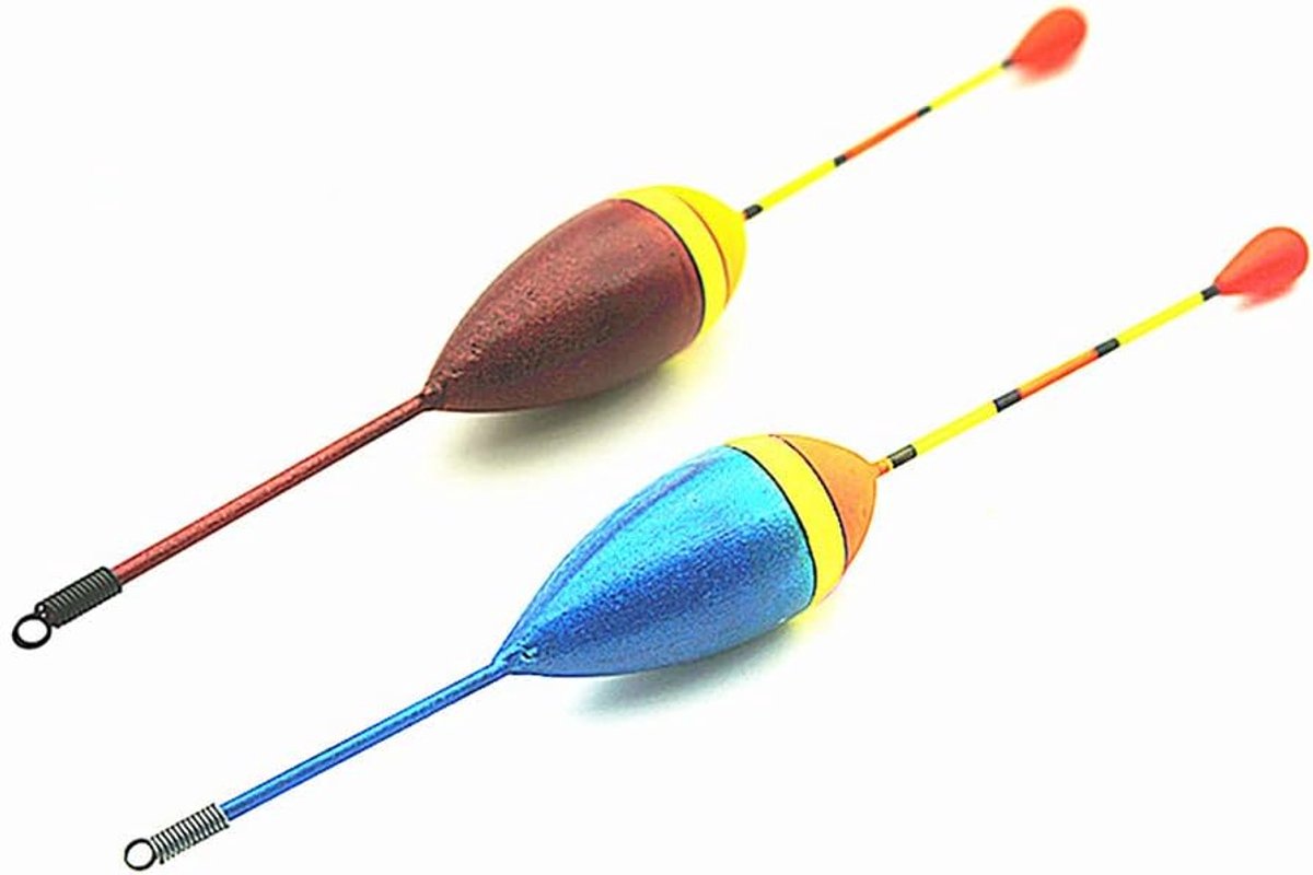 Visloodjes Set - Drijvers Set - Vissen - Natuurlijk Kurk - 10 Stuks - Gekleurd