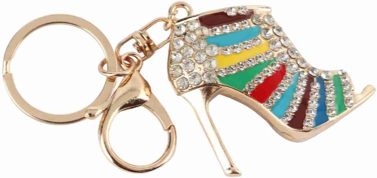 Handgemaakte Sleutelhanger in de Vorm van een Hoge Hakken Schoen, Creatieve Accessoire voor Sleutels, Tassen en Ambachten