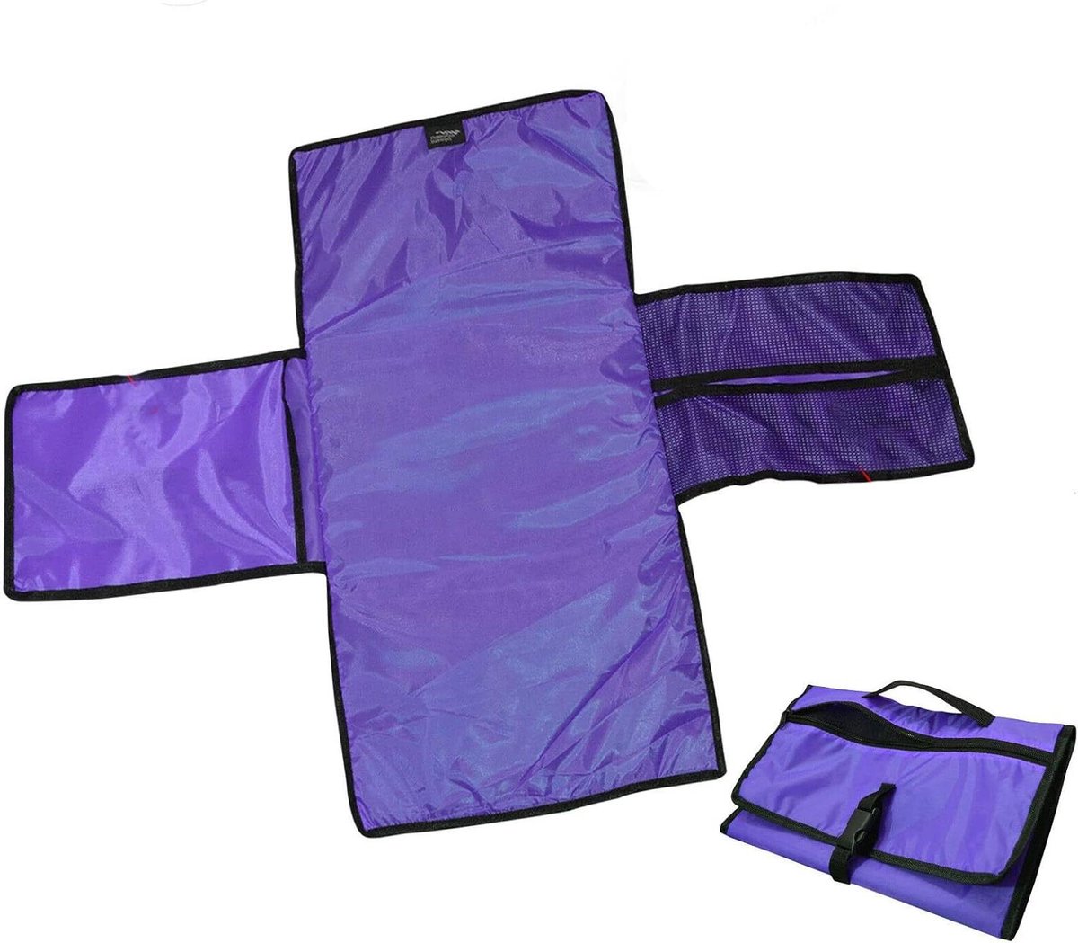 Baby Verschoningsmat - Draagbare Luier Pad - Onderweg Luiers Wisselen - Waterdichte Gevoerde Mat - 60 x 33 cm - Paars