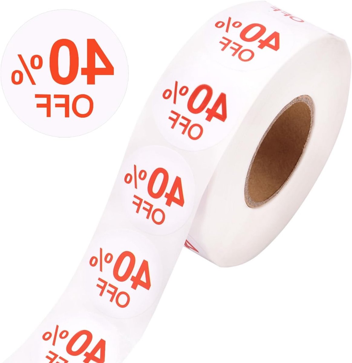 1000 Stuks Zelfklevende Stickers van 25mm voor Verkooppromotie, Korting en Aanbiedingen