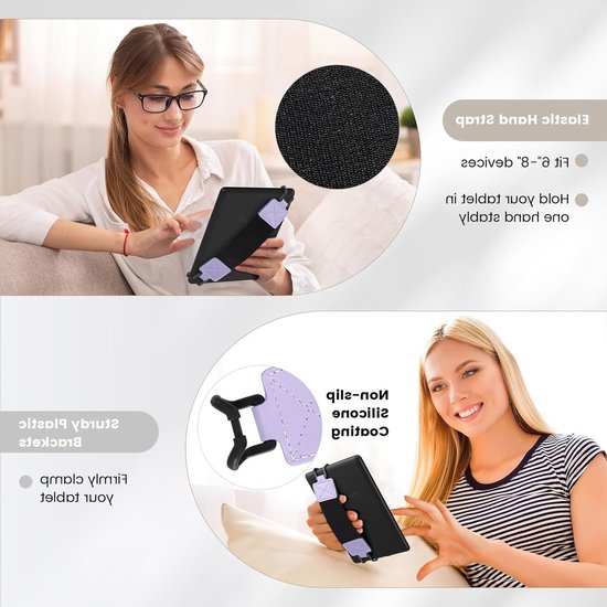 Veilige Handstrap voor 6-8" E-Readers en Tablets - Verstelbare Elastische Grip voor Kindle, Kobo en Lenovo - Lichtgewicht en Comfortabel in Gebruik — afbeelding 5