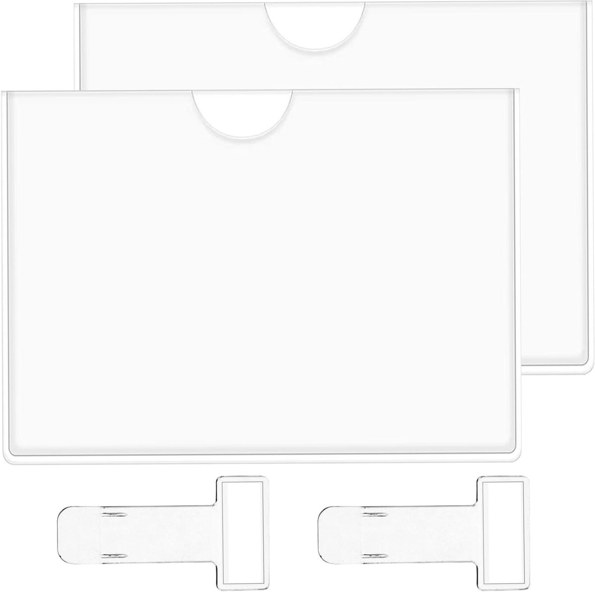 Set van 4 Zelfklevende Parkeergarage Kaarthouders voor Auto - Windshield Clip en Labelhouder voor Gemakkelijk Parkeren