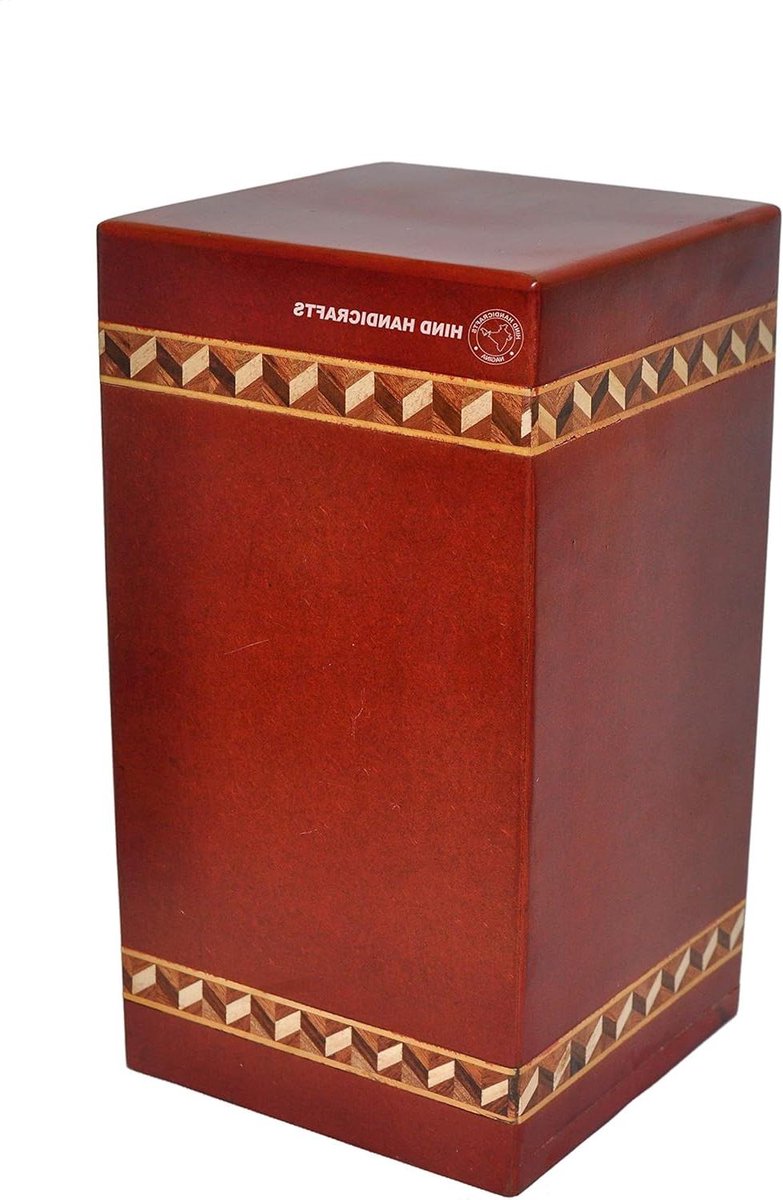 Houten Urn - Crematie Urn As - As Bewaren - Handgemaakt Palissander Hout - 250 Kubieke Inch - Kastanjebruin